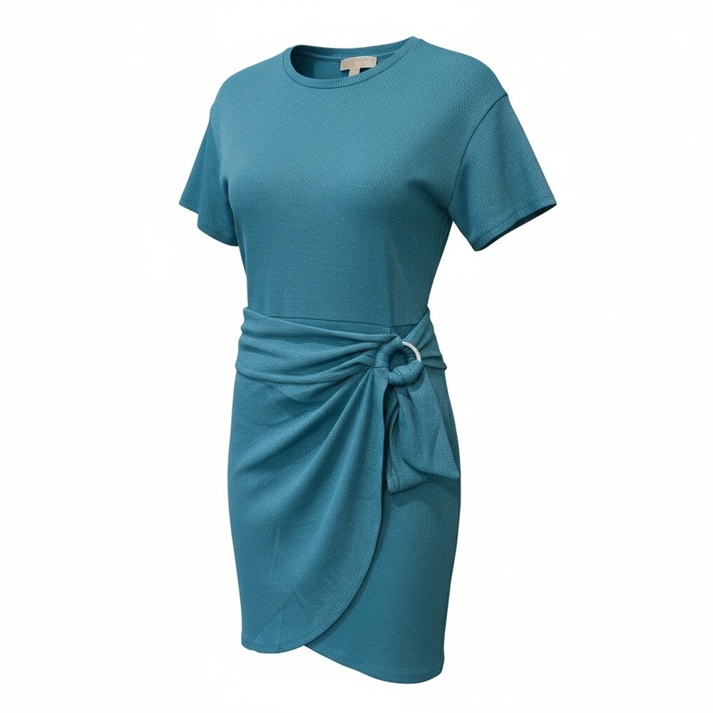 Michael Michael Kors blue glitter faux wrap dress, small